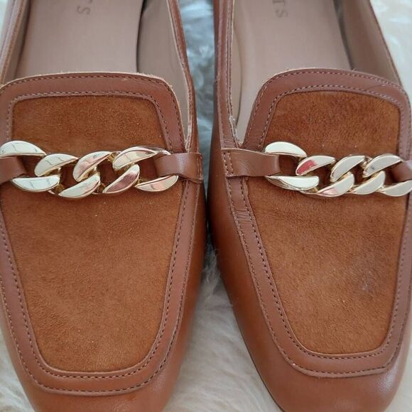 Talbots Estelle Gold Chain detailed loafer flat size 7.5 - Picture 6 of 9